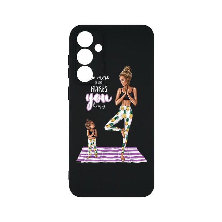 Husa BestCase® Premium Silicon, Compatibila Cu Samsung Galaxy A55 5G, Girl Mom, SLIM 1.2MM, Microfibra in interior, Antisoc, Protectie Camera, Margini ridicate pentru protectia ecranului, PB 560