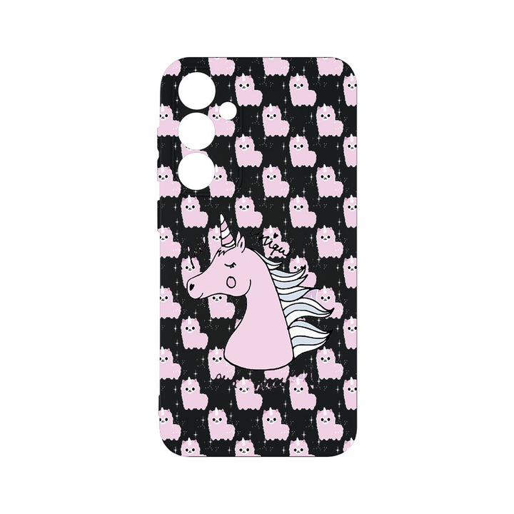Husa BestCase® Premium Silicon, Compatibila Cu Samsung Galaxy A55 5G, Unicorn - I Feel Unique, SLIM 1.2MM, Microfibra in interior, Antisoc, Protectie Camera, Margini ridicate pentru protectia ecranului, PB 521