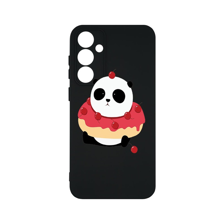 Husa BestCase® Premium Liquid Silicon, Compatibila Cu Samsung Galaxy S23 FE, Sweet Panda, SLIM 1.2MM, Microfibra in interior, Antisoc, Protectie Camera, Margini ridicate pentru protectia ecranului, PB 585