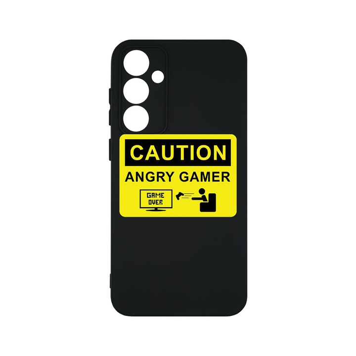 Husa BestCase® Premium Silicon, Compatibila Cu Samsung Galaxy A55 5G, Angry Gamer, SLIM 1.2MM, Microfibra in interior, Antisoc, Protectie Camera, Margini ridicate pentru protectia ecranului, PB 673