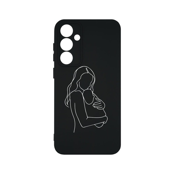 Husa BestCase® Premium Silicon, Compatibila Cu Samsung Galaxy A55 5G, Mother Love, SLIM 1.2MM, Microfibra in interior, Antisoc, Protectie Camera, Margini ridicate pentru protectia ecranului, PB 747