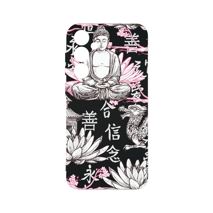 Husa BestCase® Premium Liquid Silicon, Compatibila Cu Samsung Galaxy S23 FE, Buddha, SLIM 1.2MM, Microfibra in interior, Antisoc, Protectie Camera, Margini ridicate pentru protectia ecranului, PB 768