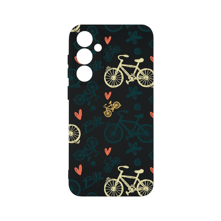 Husa BestCase® Premium Liquid Silicon, Compatibila Cu Samsung Galaxy S23 FE, Bike Love, SLIM 1.2MM, Microfibra in interior, Antisoc, Protectie Camera, Margini ridicate pentru protectia ecranului, PB 781