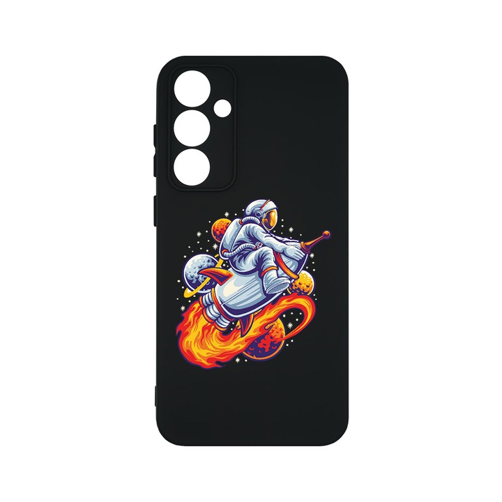 Husa BestCase® Premium Silicon, Compatibila Cu Samsung Galaxy A55 5G, Astronaut, SLIM 1.2MM, Microfibra in interior, Antisoc, Protectie Camera, Margini ridicate pentru protectia ecranului, PB 830