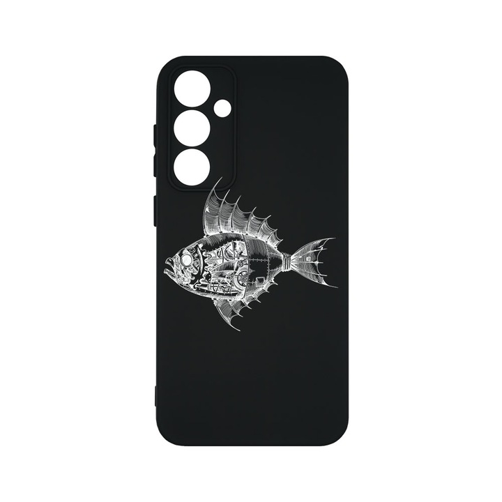 Husa BestCase® Premium Liquid Silicon, Compatibila Cu Samsung Galaxy S23 FE, Fish, SLIM 1.2MM, Microfibra in interior, Antisoc, Protectie Camera, Margini ridicate pentru protectia ecranului, PB 825