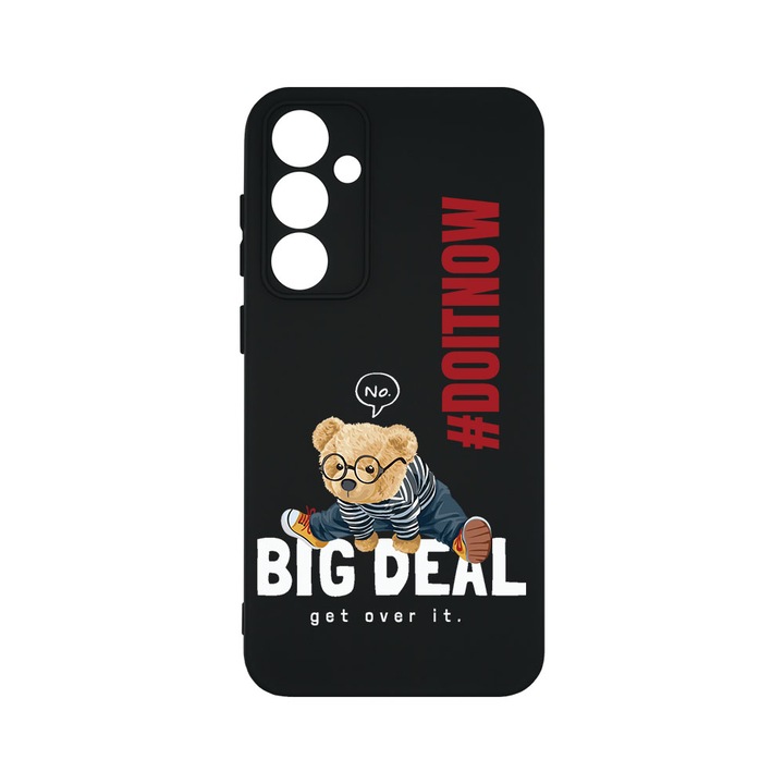 Husa BestCase® Premium Silicon, Compatibila Cu Samsung Galaxy A55 5G, Do It Now Teddy, SLIM 1.2MM, Microfibra in interior, Antisoc, Protectie Camera, Margini ridicate pentru protectia ecranului, PB 928