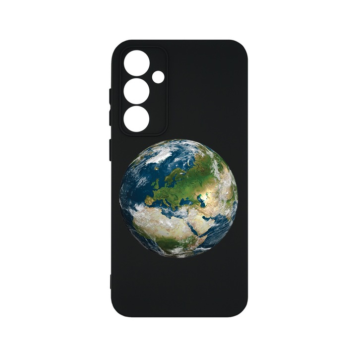 Husa BestCase® Premium Silicon, Compatibila Cu Samsung Galaxy A55 5G, Earth, SLIM 1.2MM, Microfibra in interior, Antisoc, Protectie Camera, Margini ridicate pentru protectia ecranului, PB 946