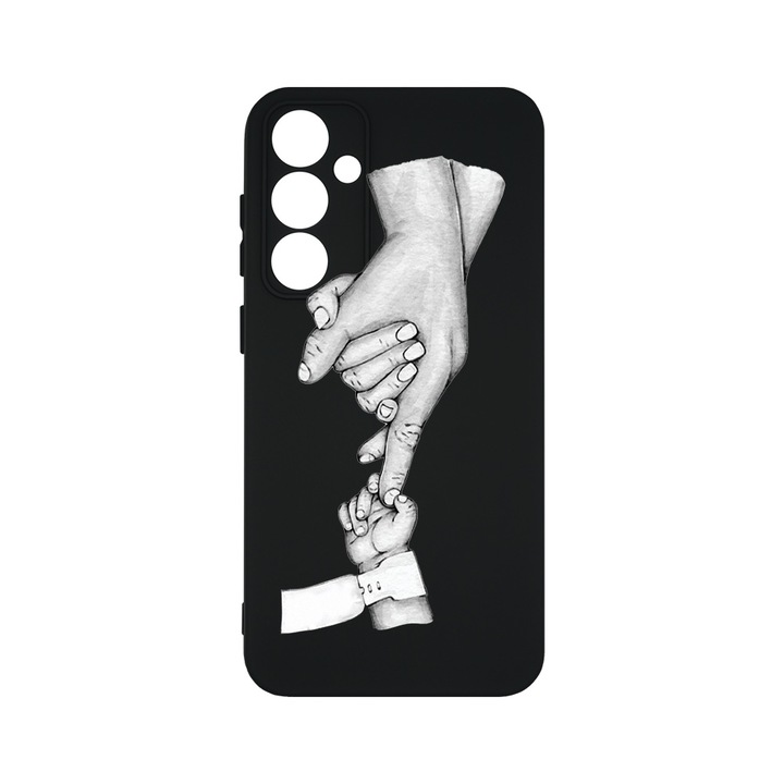 Husa BestCase® Premium Silicon, Compatibila Cu Samsung Galaxy A55 5G, Mother Hand, SLIM 1.2MM, Microfibra in interior, Antisoc, Protectie Camera, Margini ridicate pentru protectia ecranului, PB 958