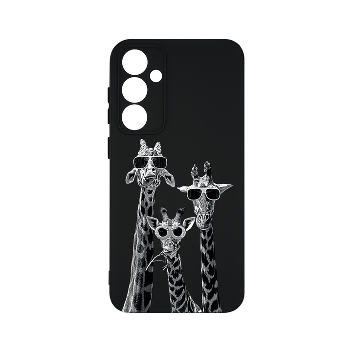 Husa BestCase® Premium Silicon, Compatibila Cu Samsung Galaxy A55 5G, Cool Giraffe, SLIM 1.2MM, Microfibra in interior, Antisoc, Protectie Camera, Margini ridicate pentru protectia ecranului, PB 1008