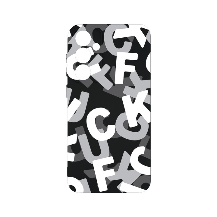 Husa BestCase® Premium Silicon, Compatibila Cu Samsung Galaxy A55 5G, FCK Pattern, SLIM 1.2MM, Microfibra in interior, Antisoc, Protectie Camera, Margini ridicate pentru protectia ecranului, PB 1021