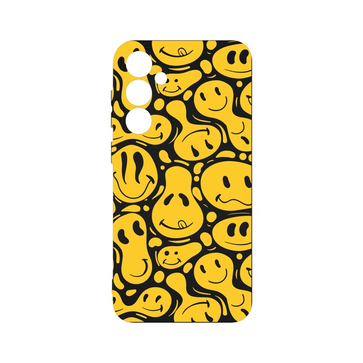 Husa BestCase® Premium Silicon, Compatibila Cu Samsung Galaxy A55 5G, Acid Smiley, SLIM 1.2MM, Microfibra in interior, Antisoc, Protectie Camera, Margini ridicate pentru protectia ecranului, PB 1053