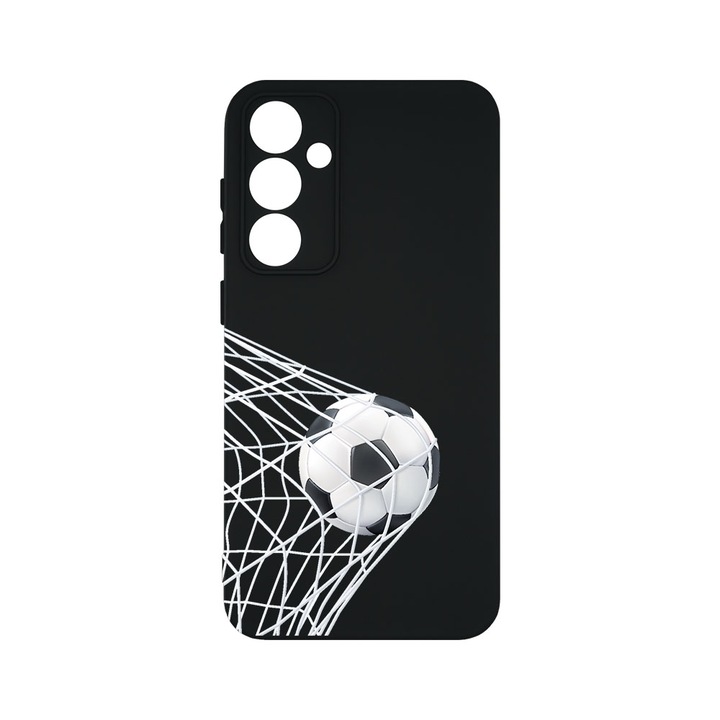 Husa BestCase® Premium Silicon, Compatibila Cu Samsung Galaxy A55 5G, Football - Goooaaall, SLIM 1.2MM, Microfibra in interior, Antisoc, Protectie Camera, Margini ridicate pentru protectia ecranului, PB 775