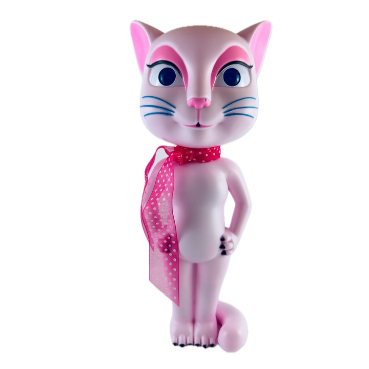 OEM Interaktív játék, ANGELA beszélő macska, Almido, 30 cm, Fehér