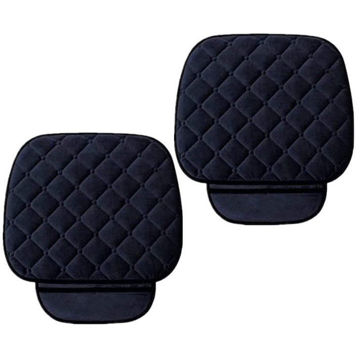 Комплект от 2 възглавници за седалки Ronyes®, 49x 53 см, черни, универсални, дебели