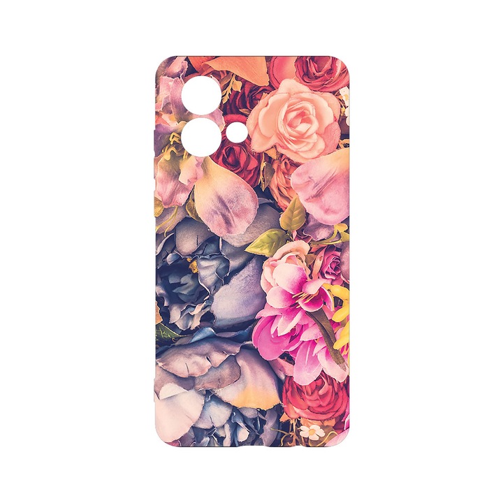Husa BestCase® Slim SIlicon 0.8MM, Compatibila Cu Motorola Edge 40 Neo, Floral, Protectie Camera, Rezistenta la uzura, c-B 5