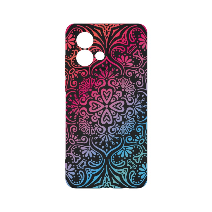 Husa BestCase® Slim SIlicon 0.8MM, Compatibila Cu Motorola Edge 40 Neo, Mandala Color, Protectie Camera, Rezistenta la uzura, c-B 72