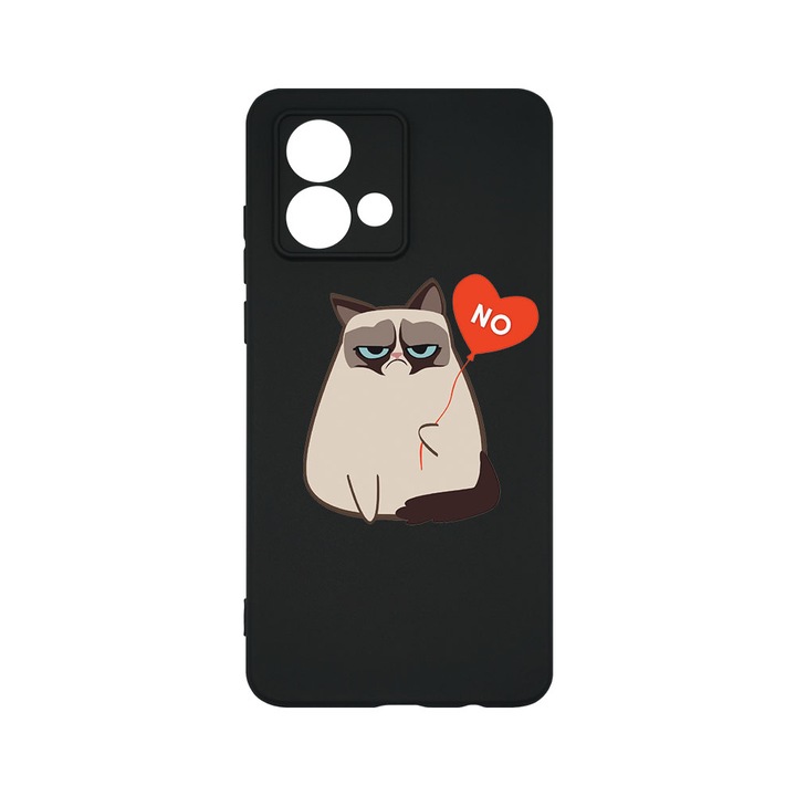 Husa BestCase® Slim SIlicon 0.8MM, Compatibila Cu Motorola Moto G84 5G, Meme - Grumpy Says No, Protectie Camera, Rezistenta la uzura, c-B 657