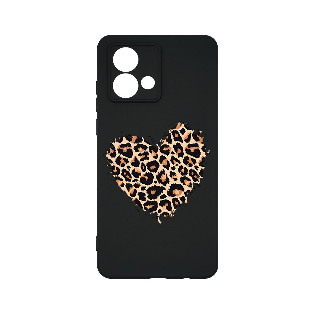 Husa BestCase® Slim SIlicon 0.8MM, Compatibila Cu Motorola Moto G84 5G, Leopard Heart, Protectie Camera, Rezistenta la uzura, c-B 761