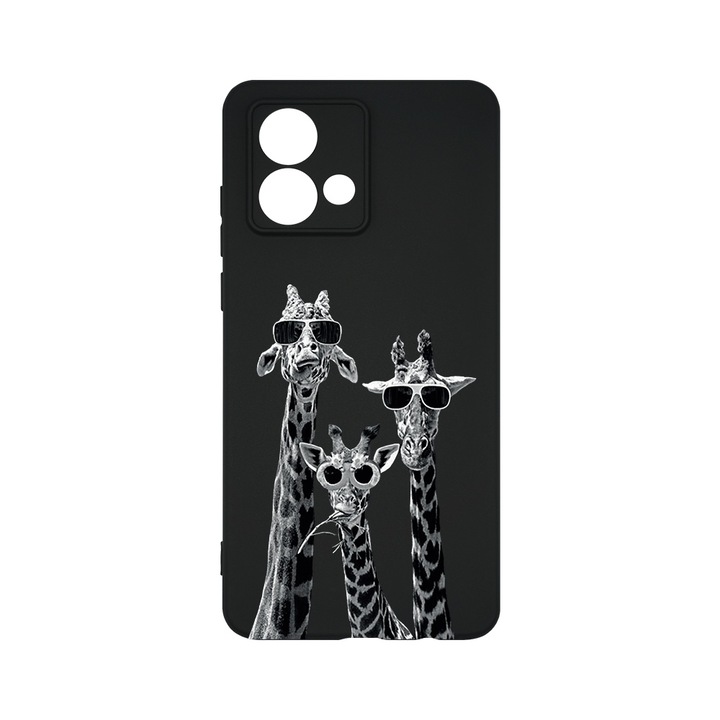 Husa BestCase® Slim SIlicon 0.8MM, Compatibila Cu Motorola Moto G84 5G, Cool Giraffe, Protectie Camera, Rezistenta la uzura, c-B 1008