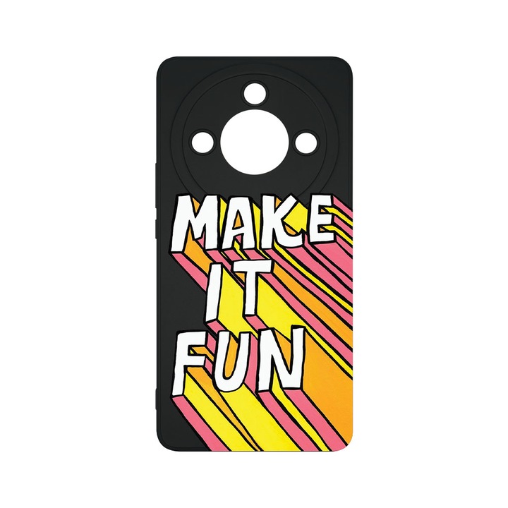 Husa BestCase® Slim SIlicon 0.8MM, Compatibila Cu Honor X50, Make It Fun, Protectie Camera, Rezistenta la uzura, c-B 494