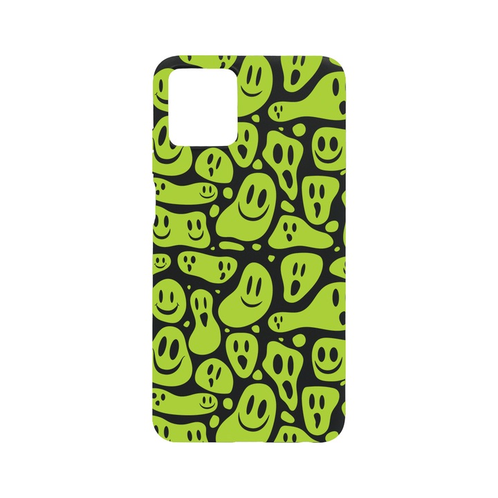 Husa BestCase® Slim SIlicon 0.8MM, Compatibila Cu Nokia G42 5G / G310 5G, Green Acid Smiley, Rezistenta la uzura, B 1051