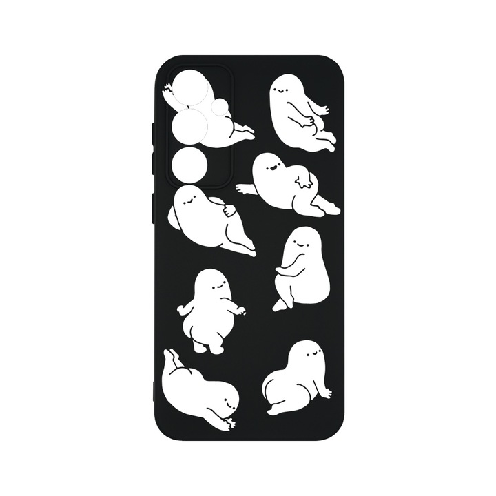 Husa BestCase® Premium Silicon, Compatibila Cu Samsung Galaxy A55 5G, Oversize Pattern, SLIM 1.2MM, Microfibra in interior, Antisoc, Protectie Camera, Margini ridicate pentru protectia ecranului, PB 1044