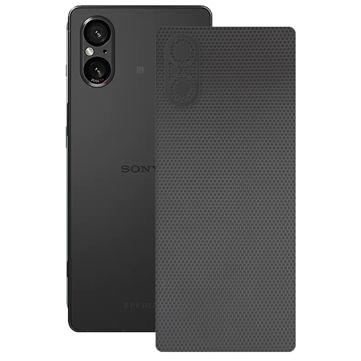 SILKASE bőrfólia, Sony Xperia 5 V-hoz, mátrix, telefon hátvédő
