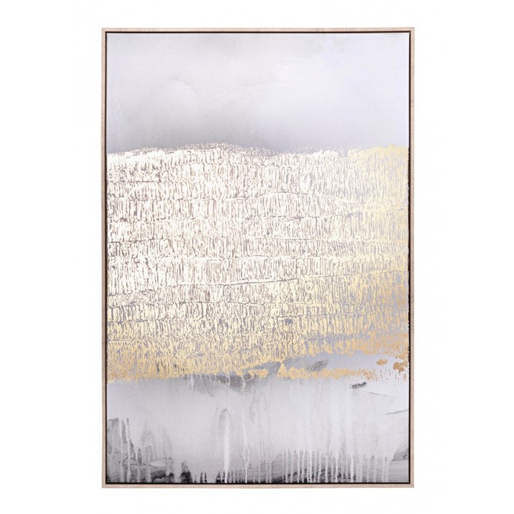 Dekoratív absztrakt vászonfestmény 82,6x4,3x122,6 cm