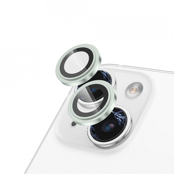 Film iPhone 15 / 15 Plus-hoz - Lito S+ kamera üvegvédő fólia - zöld