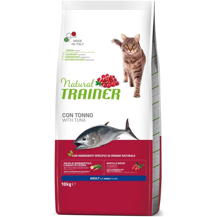 Суха храна за котки Natural Trainer, Риба тон, 10 кг