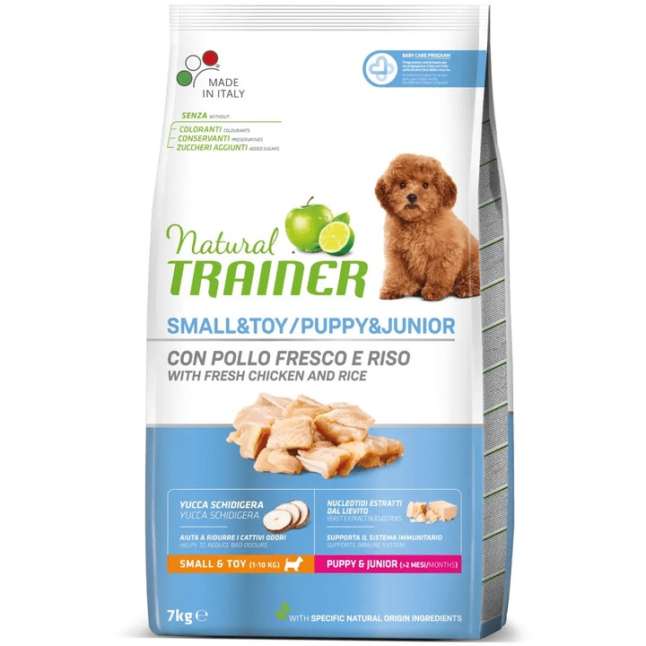 Суха храна за кучета Natural Trainer, Пилешко, 7 кг