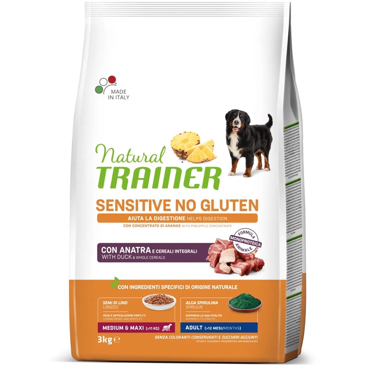 Суха храна за кучета Natural Trainer, Патешко, 3 кг