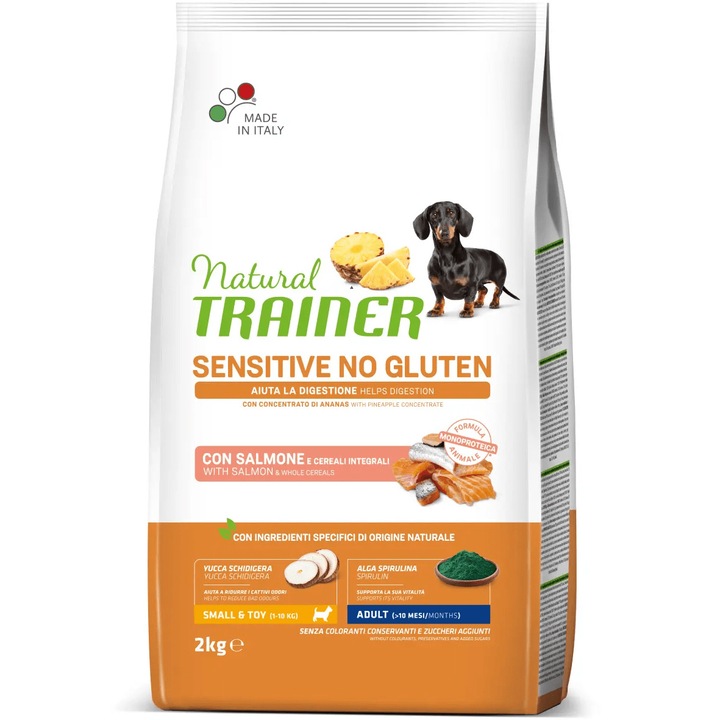 Суха храна за кучета Natural Trainer, Сьомга, 2 кг