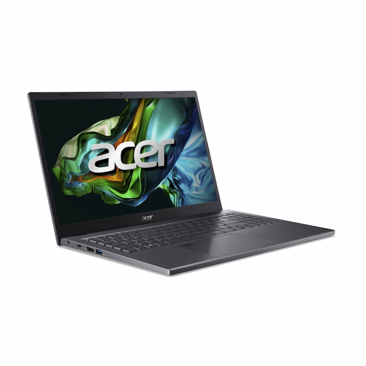 Laptop Acer Aspire 5 A515-48M-R20F cu procesor AMD Ryzen™ 7 7730U pana la 4.50 GHz, 15.6", Full HD, IPS, 8 GB DDR4, 2 TB SSD, AMD Radeon™ Graphics, Windows 10 Pro, Steel Gray