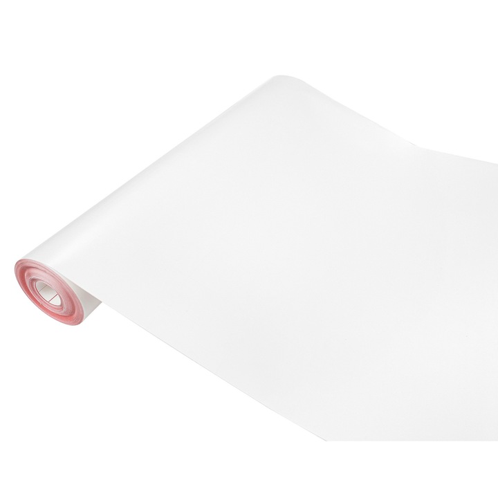 Autocolant pentru mobila, 45 x 100 cm, DecoMeister®, Model Alb Mat, F047-045-0100S