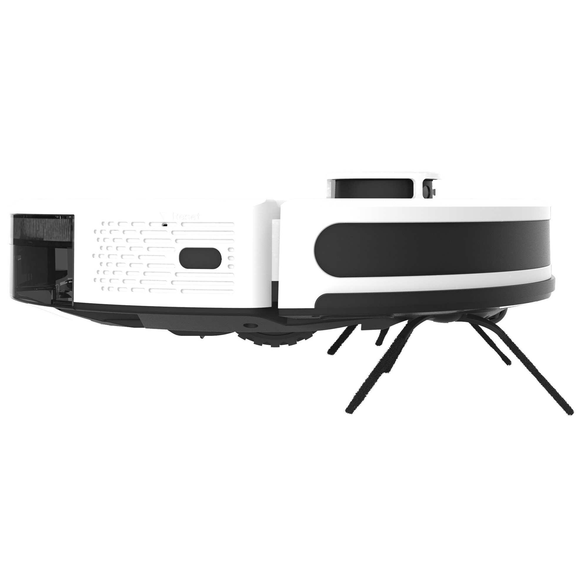 Aspirator robot amXea G6RM Alb-Violet, colector de praf automat extern, navigare laser, Wi-Fi app, smart memory, multi-suprafete, curatare uscata cu spalare, perie centrala