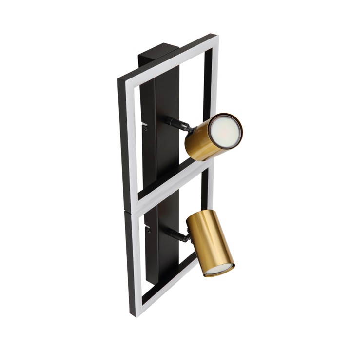 Aplica Globo Marrie, metal, negru, alama, LED+GU10, 22W