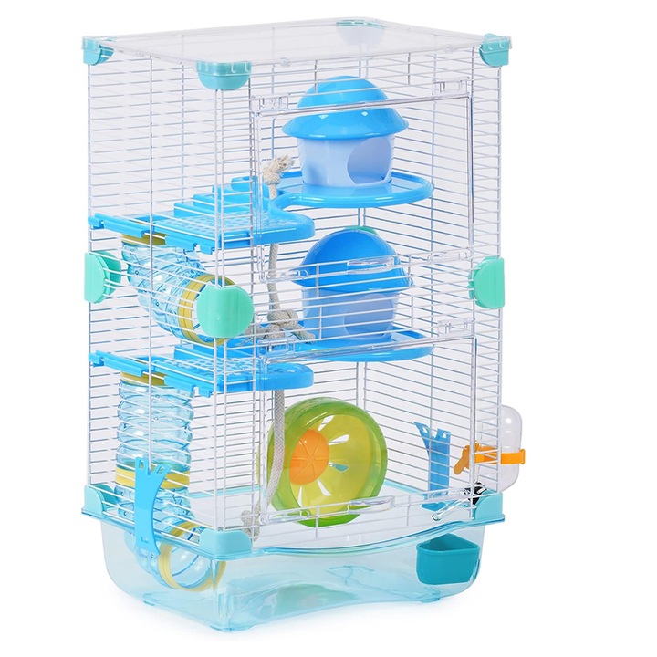 Ketrec hörcsögöknek, XGETOP®, 27*20,5*47 cm, kék