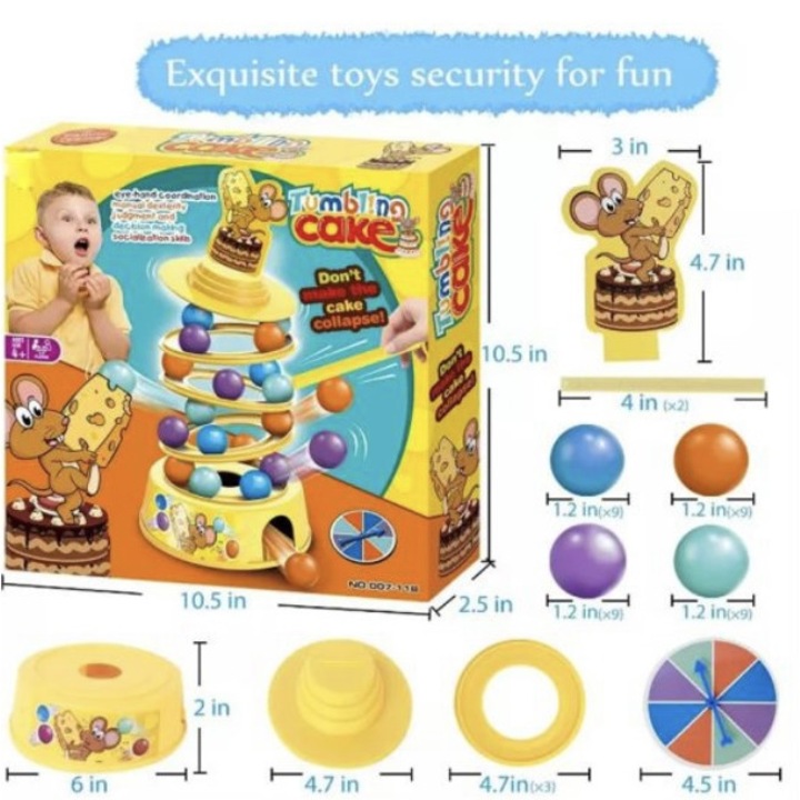 Joc interactiv copii Tumbling Cakes, Plastic, Multicolor ForHouse