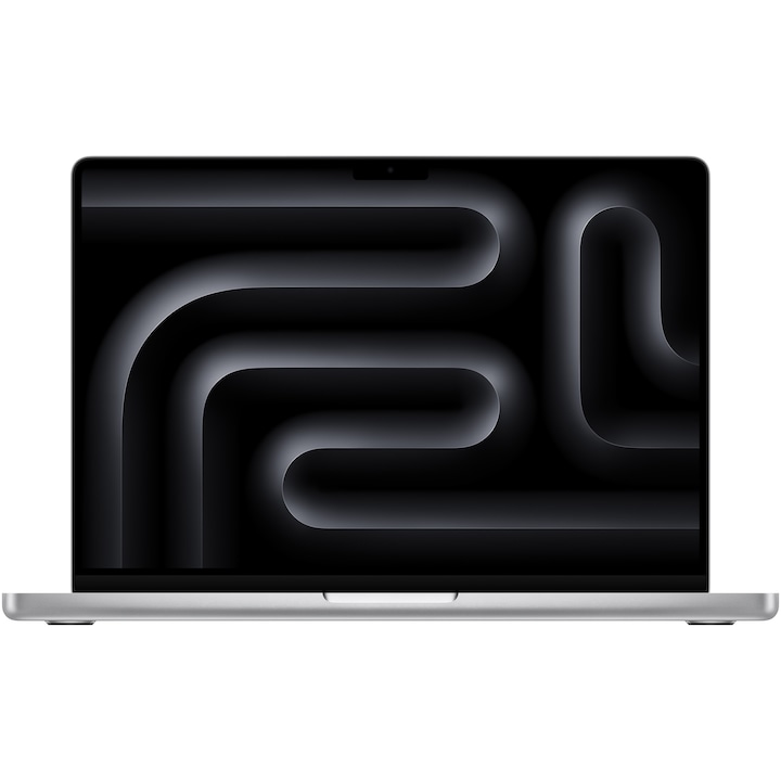 Laptop Apple MacBook Pro 14" cu procesor Apple M3, 8 nuclee CPU si 10 nuclee GPU, 16GB, 512GB SSD, Silver, INT KB, 96W USB-C