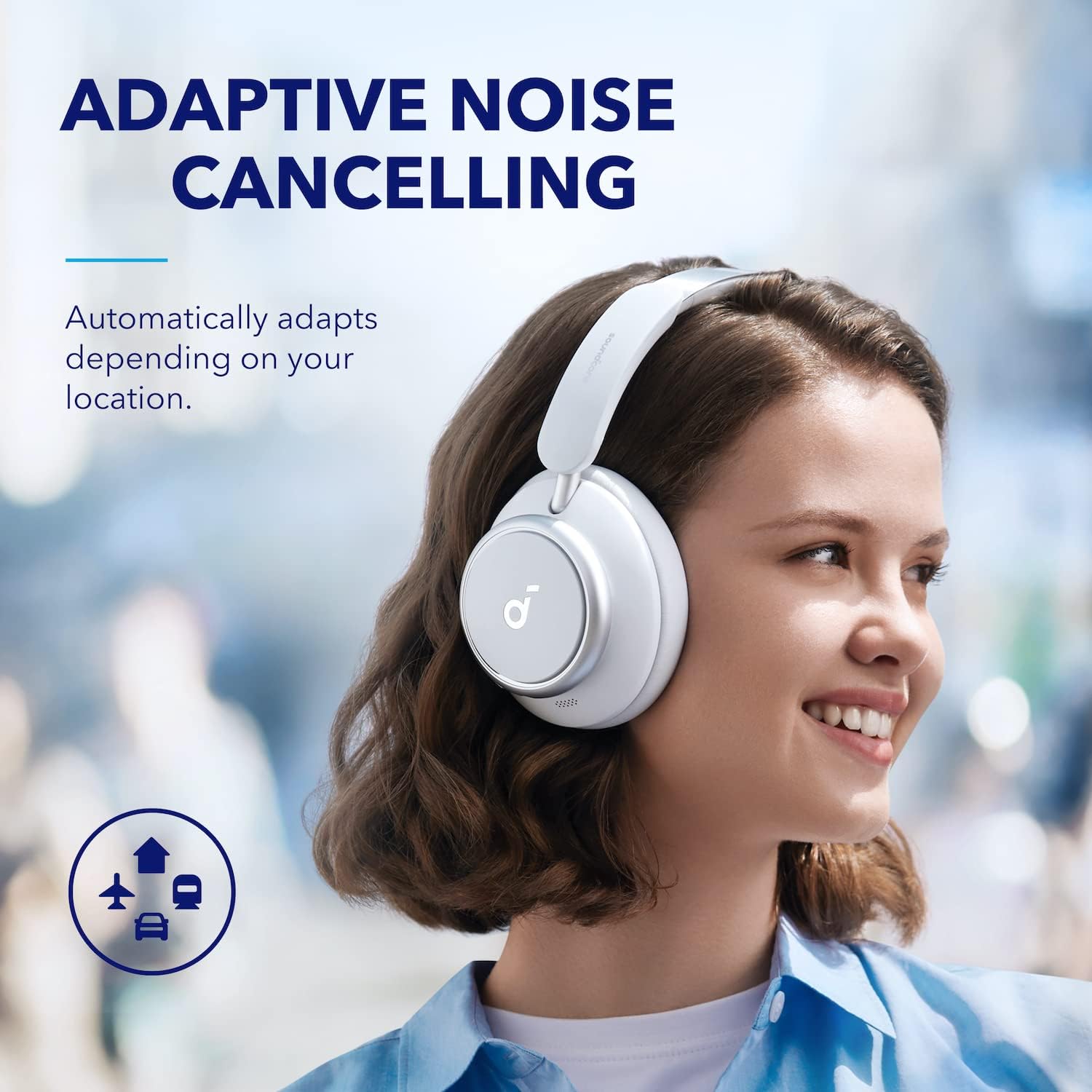 Casti Wireless Over-Ear Anker Soundcore Space Q45, Adaptive Active