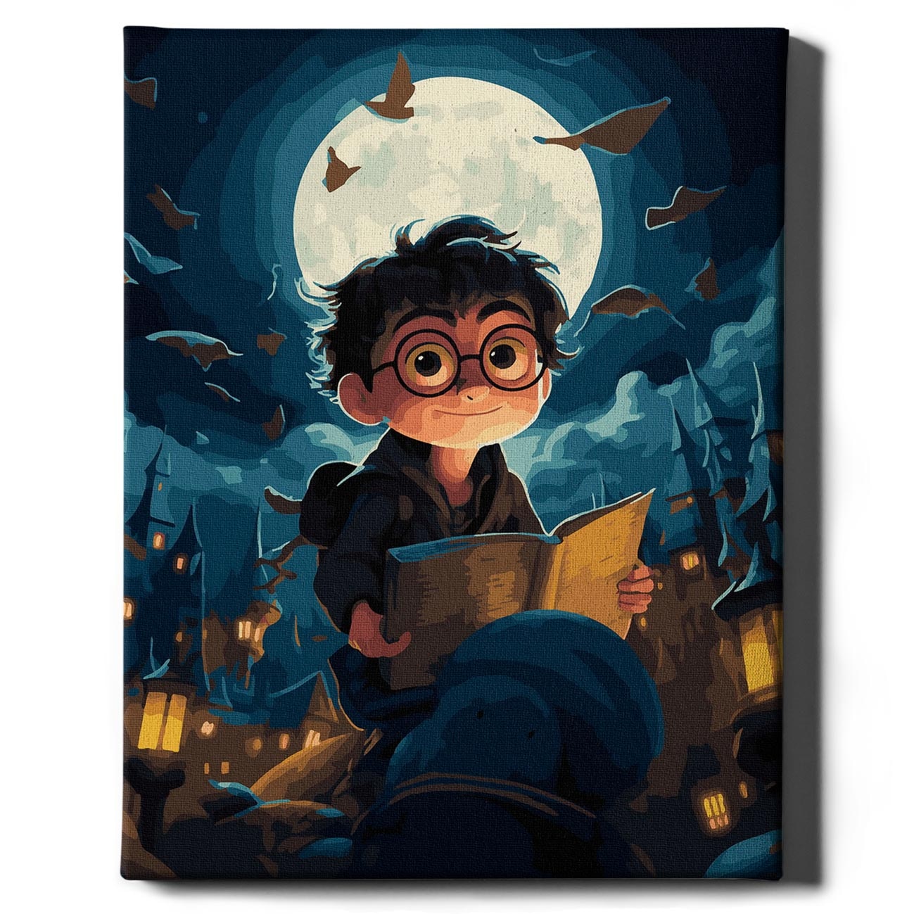 Harry Potter Paint by Numbers Set - Pamutvászon, Fakeret, 40x50 cm Oh Art!  - 3 ecset és akrilfesték 