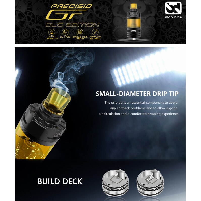 Atomizor BD Vape Precisio GT RTA DLC Edition - Black - eMAG.ro