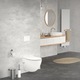 WC/Toaleta cu montare suspendata si functie de bideu, ECD Germany, tehnologie de spalare fara rama, 49x36x33 cm, alb, ceramica, capac Soft-Close
