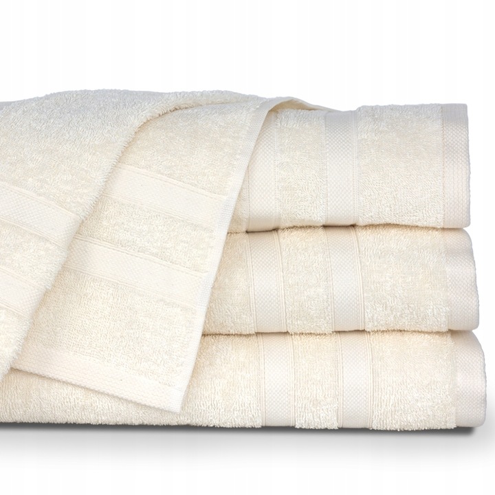 Prosop de Baie 70 x 140 cm Alb crem, Softimi, 450g/m², bumbac egiptean, Gros, Bumbac, Hotel, Mare, Absorbant, Calitate Premium, certificat OEKO-TEX