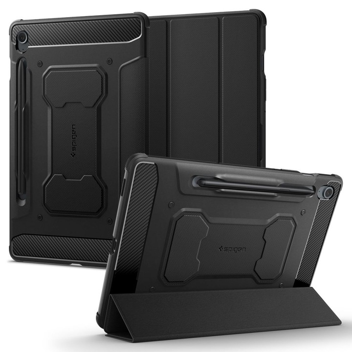 Husa pentru Samsung Galaxy Tab S9 FE, Spigen Rugged Armor Pro, Black