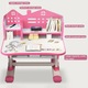 Set birou pentru copii Deliny, ergonomic, roz, 75x105cm, cu scaun
