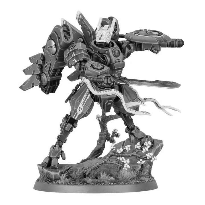 Разширение на играта Warhammer 40000 Commander Farsight Tau Empire Game Expansion, Games Workshop, 48 части, сив