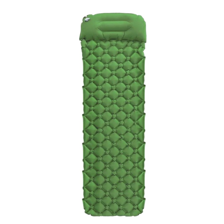 Saltea Camping, Ultra-Usoara, Model Single, Ideala Pentru Drumetii Si Backpacking, Dimensiuni 190x58x5cm, Material Rezistent, Ofera Confort Si Izolatie Termica, Compacta Si Usor De Transportat, Culoare Verde