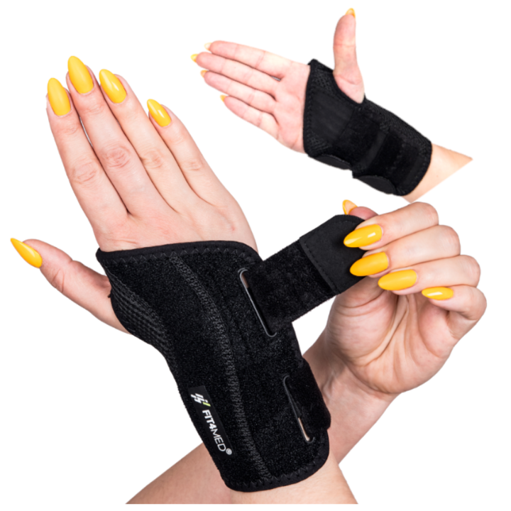 Orteza Pentru Incheietura Mainii, Mardil, Stabilizator Pentru Mana Dreapta, Reglare Cu Velcro, Usoara Si Respirabila, Ideala Pentru Uz Zilnic, Imbunatateste Stabilitatea Incheieturii, Material Airmesh, Marime M/L (15-22 Cm), Negru